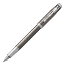 Load image into Gallery viewer, Parker IM Premium Deep Gunmetal Chiselled Fountain Pen boxed