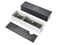 Load image into Gallery viewer, Parker IM Black Chrome Trim Ball Pen gift boxed