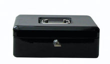 Load image into Gallery viewer, Value 30cm (12 Inch) Key Lock Metal Cash Box Black