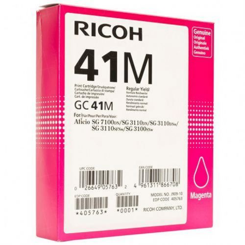 Ricoh 405763 GC41M Magenta Gel Ink 2.2K