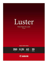 Load image into Gallery viewer, Canon 6211B007 Luster Paper A3 20 Sheets