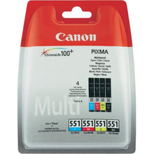 Load image into Gallery viewer, Canon 6509B009 CLI551 CMYK Ink 4x7ml Multipack