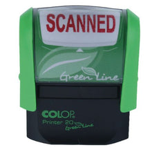Load image into Gallery viewer, Colop Green Line Self-Inking P20 Stamp SCANNED 37x13mm RD