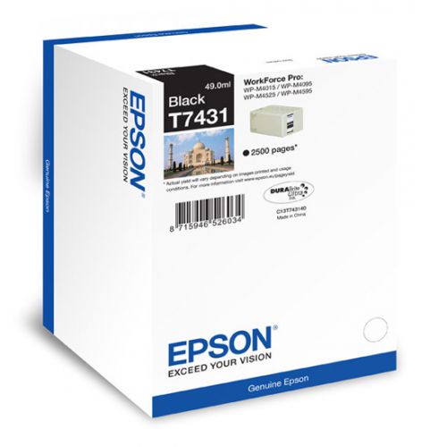 Epson C13T74314010 T7431 Black Ink 49ml