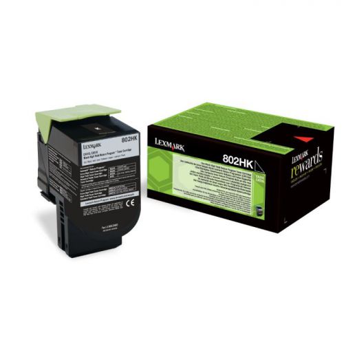 Lexmark 80C2HK0 802HK Black Toner 4K