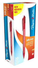 Load image into Gallery viewer, Paper Mate InkJoy 100 Retractable Pen Medium Tip Red PK20