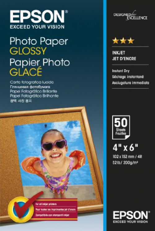 Epson C13S042547 Glossy Photo Paper 10x15cm 50 Sheets