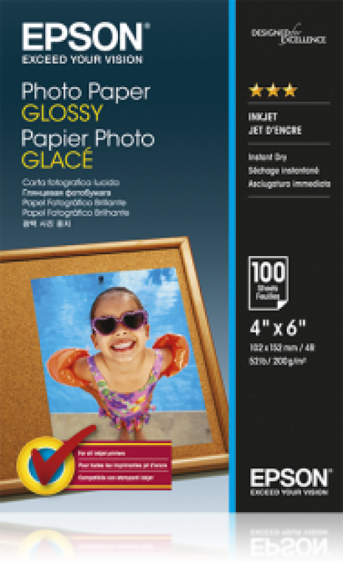 Epson C13S042548 Glossy Photo Paper 10x15cm 100 Sheets