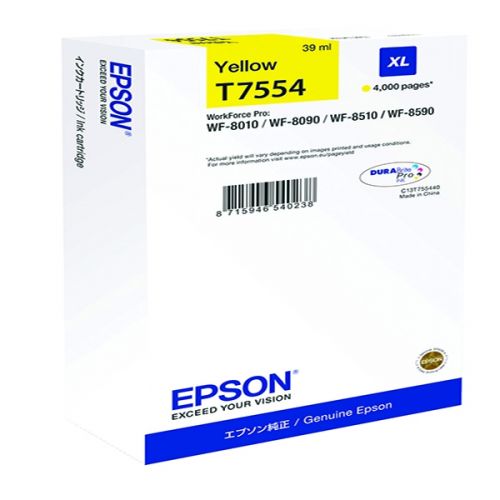 Epson C13T755440 T7554 Yellow Ink 39ml