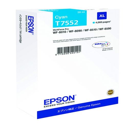 Epson C13T755240 T7552 Cyan Ink 39ml