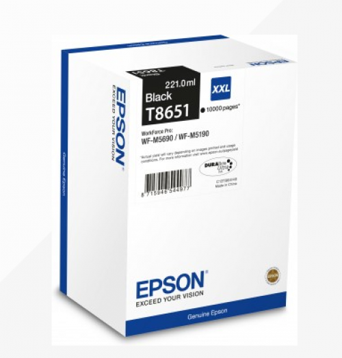 Epson C13T865140 T8651 Black Ink 221ml