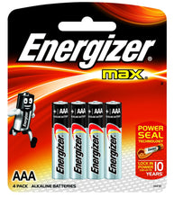 Load image into Gallery viewer, Energizer E300816100 MAX E92 / AAA PK4