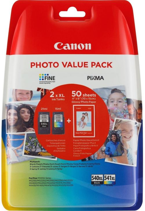 Canon 5222B013 PG540XL CL541XL Ink Paper Multipack