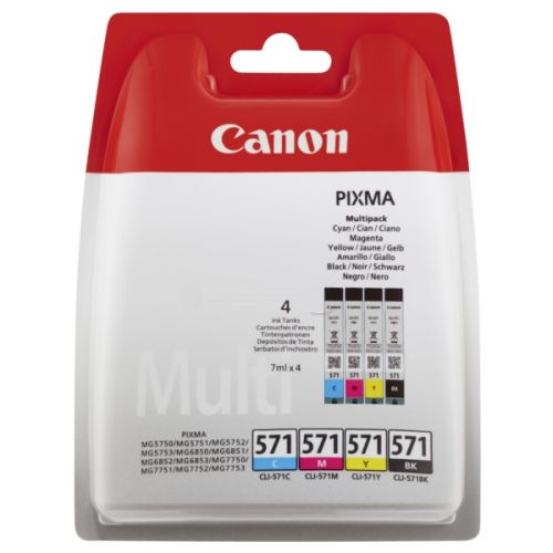 Canon 0386C005 CLI571 CMYK Ink 4x7ml Multipack
