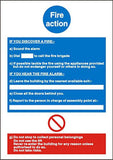 Fire Action Sign