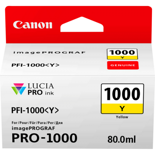 Canon 0549C001 PFI1000 Yellow Ink 80ml