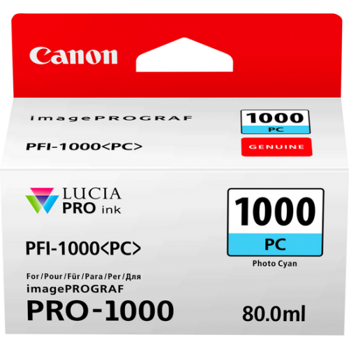 Canon 0550C001 PFI1000 Photo Cyan Ink 80ml