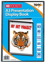 Load image into Gallery viewer, Tiger A3 Presentation Display Book Black 40 Pocket