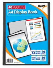 Load image into Gallery viewer, Tiger A4 Presentation Display Book Black 40 Pocket