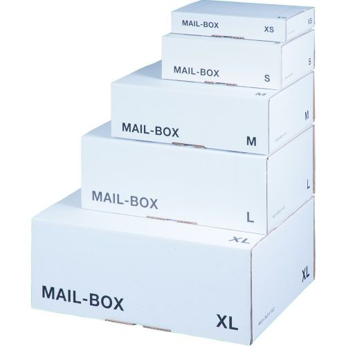 LSM White Mailing Box  325x245x105mm Size M White PK20