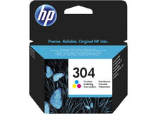 Load image into Gallery viewer, HP N9K07AE Original Colours Ink Cartridge 304XL (300 pages)
