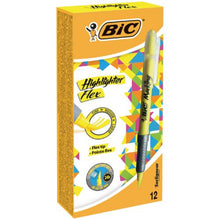 Load image into Gallery viewer, Bic Highlighter Flex Yellow PK12