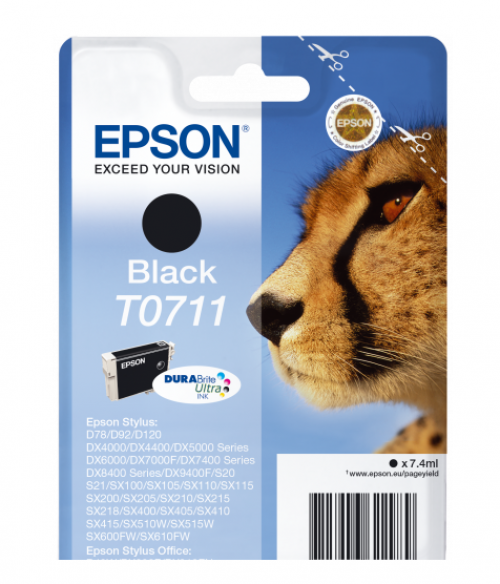 Epson C13T07114012 T0711 Black Ink 7ml