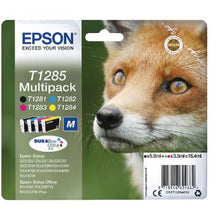 Load image into Gallery viewer, Epson C13T12854012 T1285 Black Colour Ink 6ml 3x3.5ml Multi