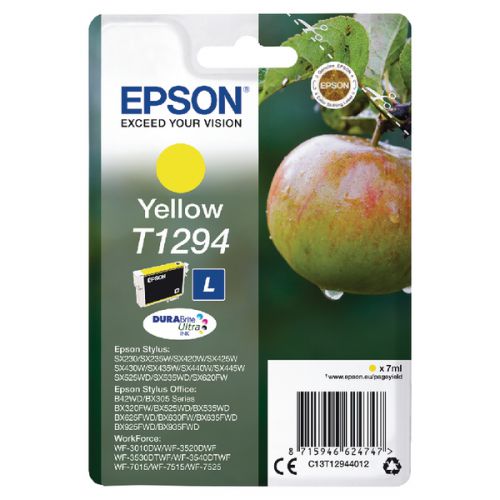 Epson C13T12944012 T1294 Yellow Ink 7ml