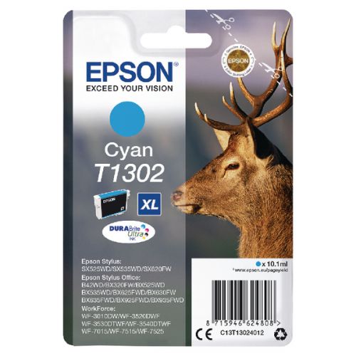 Epson C13T13024012 T1302 Cyan Ink 10ml