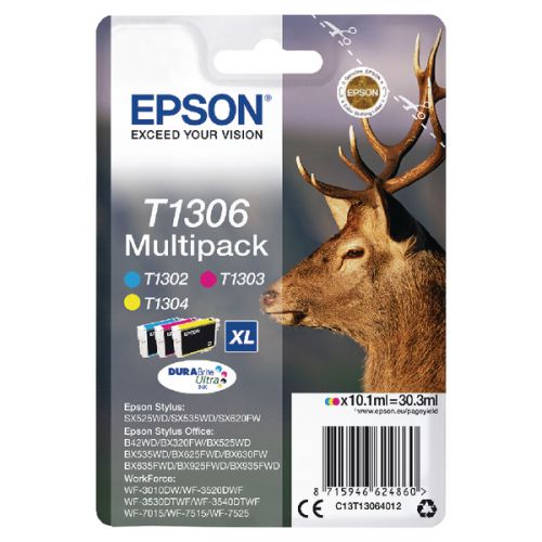 Epson C13T13064012 T1306 Colour Ink 3x10ml Multipack