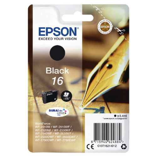 Epson C13T16214012 16 Black Ink 5ml