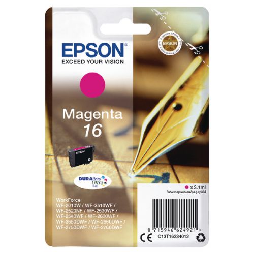 Epson C13T16234012 16 Magenta Ink 3ml