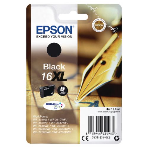 Epson C13T16314012 16XL Black Ink 13ml