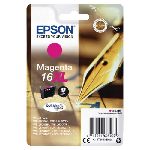Epson C13T16334012 16XL Magenta Ink 6.5ml
