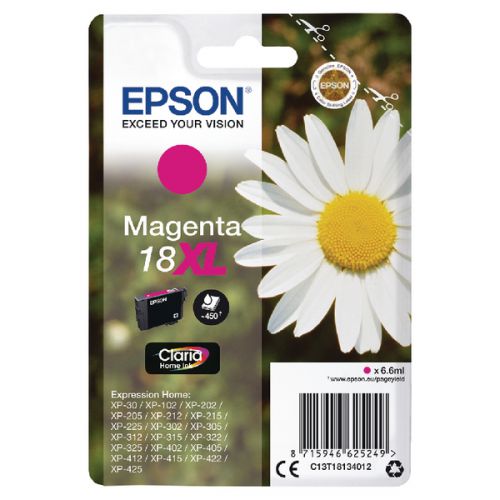 Epson C13T18134012 18XL Magenta Ink 7ml
