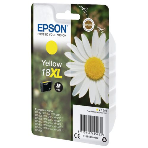 Epson C13T18144012 18XL Yellow Ink 7ml