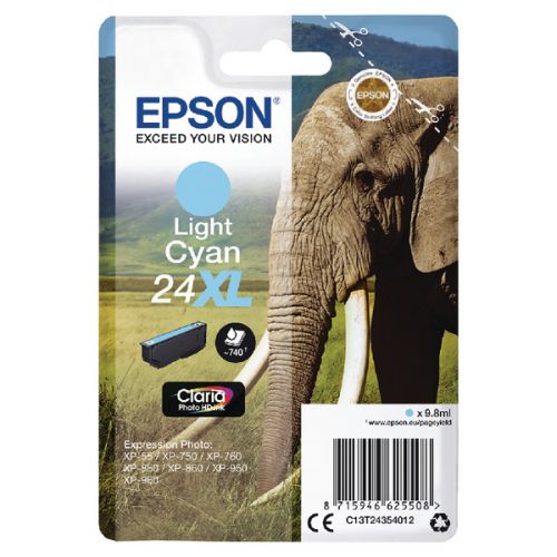 Epson C13T24354012 24XL Light Cyan Ink 10ml