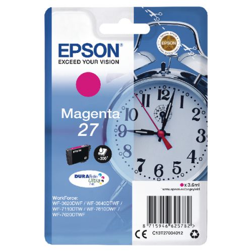 Epson C13T27034012 27 Magenta Ink 4ml