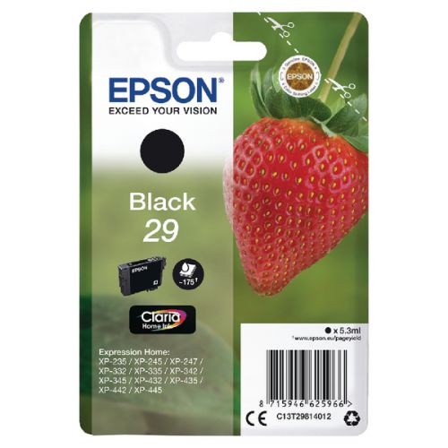 Epson C13T29814012 29 Black Ink 5ml