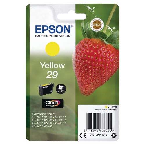 Epson C13T29844012 29 Yellow Ink 3ml