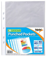 Load image into Gallery viewer, Tiger A5 Punched Pockets PK20