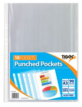 Load image into Gallery viewer, Tiger A3 Punched Pockets Portrait PK10