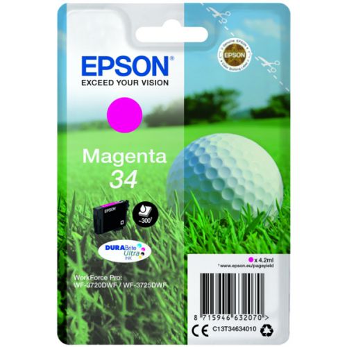 Epson C13T34634010 34 Magenta Ink 4ml