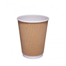 Load image into Gallery viewer, Value 12oz Kraft Ripple Hot Cup O PK25