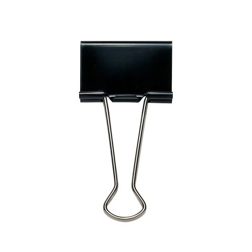 Value Foldback Clips 25mm Black PK10
