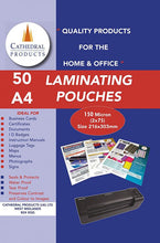 Load image into Gallery viewer, Laminating Pouch A4 150Micron Pk50