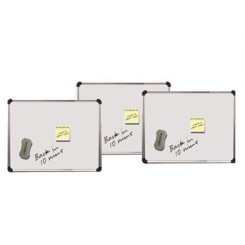 Magnetic Drywipe Boards 280x430mm Silver with Chrome