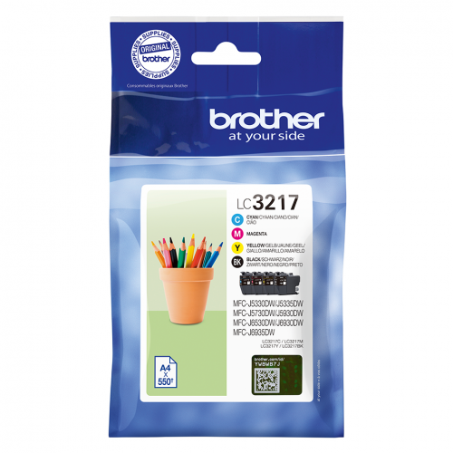 Brother LC3217VAL Black Colour Ink 15ml 3x9ml Multipack