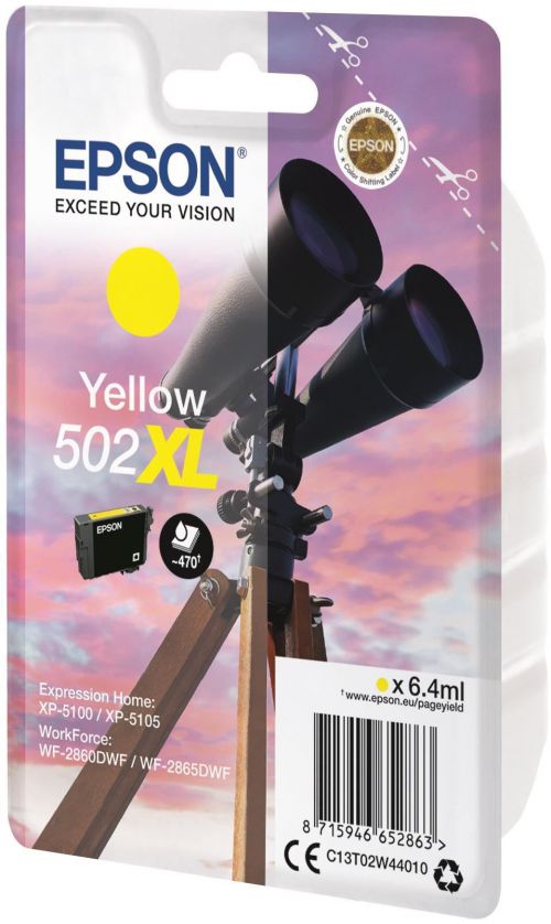 Epson C13T02W44010 502XL Yellow Ink 6ml